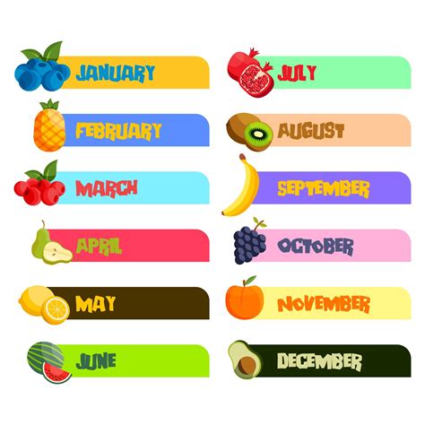 Free Printable Classroom Months Of The Year Name Of Months All The