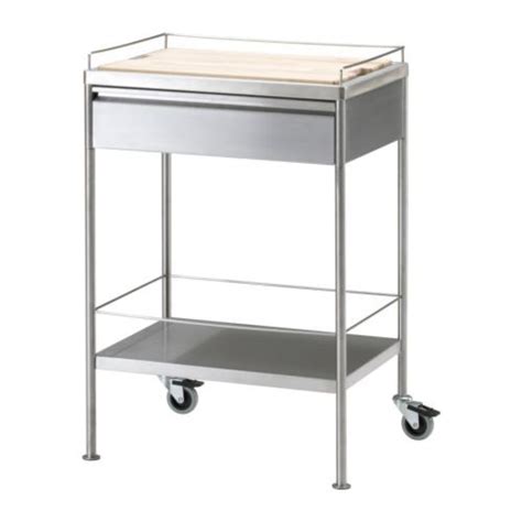 Flytta stainless steel, kitchen trolley. FLYTTA Kitchen cart, stainless steel | Rolling kitchen ...