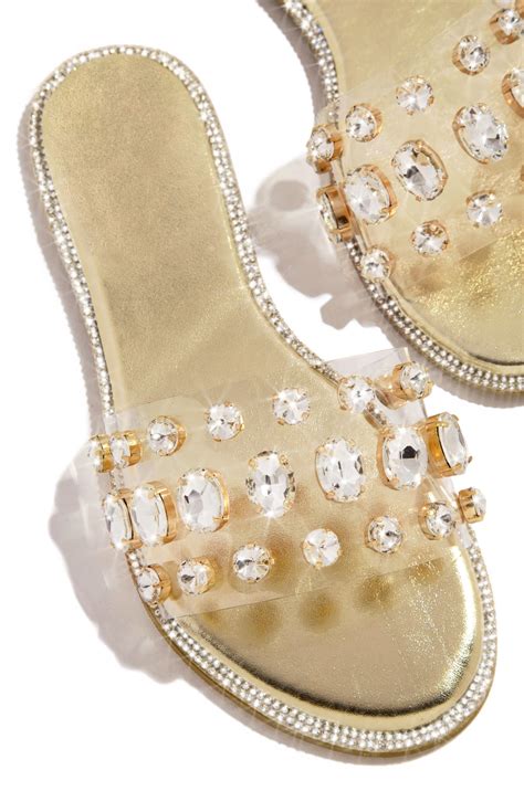 Liliana Women Honnay 2 Slip On Gold Flat Sandals Ebay
