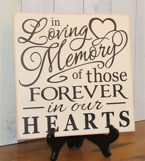 In Loving Memory Of Those Forever In Our Hearts Memorial Etsy