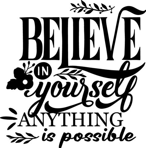 Believe In Yourself Quote Wall Decal Tenstickers