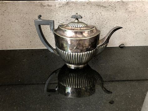 Vintage Hamo Epns Teapot Made In England Art Deco Silver Etsy