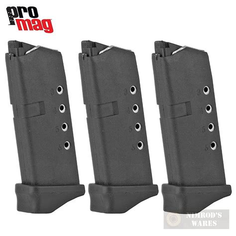 Promag Glock 43 G43 9mm 6 Round Magazine 3 Pack Glk12