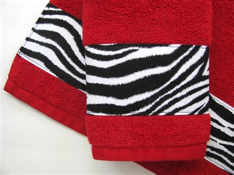Concept Red And Black Bathroom Towels