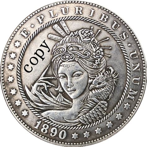 Hobo Nickel 1890 Cc Usa Morgan Dollar Coin Copy Type 234 Non Currency