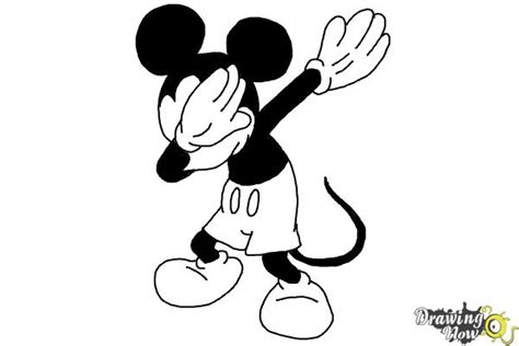 How To Draw Mickey Mouses Head Side View Beginner Drawing Lessons