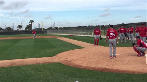Spring Training Drills From Feb 26 2015 Cardinals Youtube