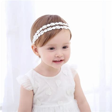 2018 New Baby Princess Pearl Rhinestone Headbands Kids Girls Cute Lace