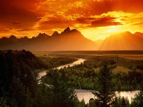 Interesting Photo Of The Day Sunset Over Grand Teton National Park