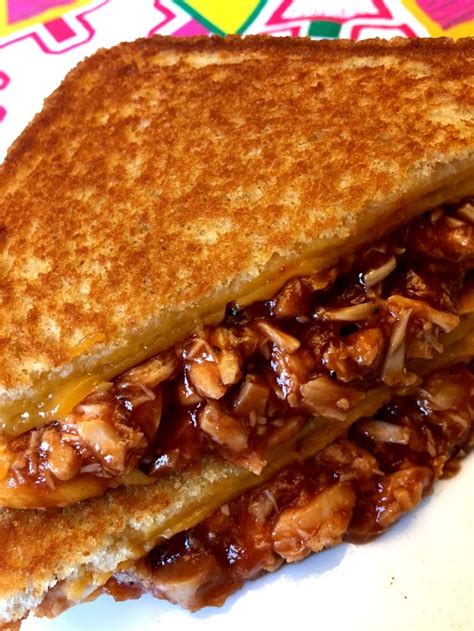 Featured in easy bbq recipes for a great bbq. Easy BBQ Chicken Grilled Cheese Sandwich Recipe - Melanie ...