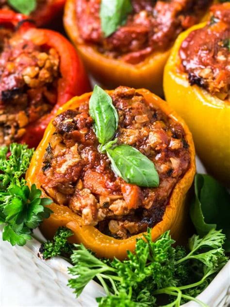 Whole30 Stuffed Peppers The Clean Eating Couple