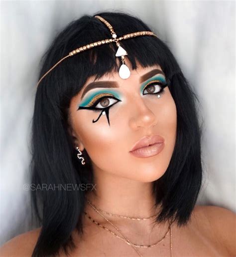 Cleopatra Fun fac Increíble maquillaje de halloween Maquillaje de diosa
