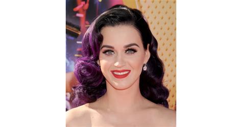 Purple Streaks What Is Katy Perrys Natural Hair Color Popsugar