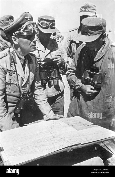 Erwin Rommel With Officers At A Meeting Stock Photo Alamy