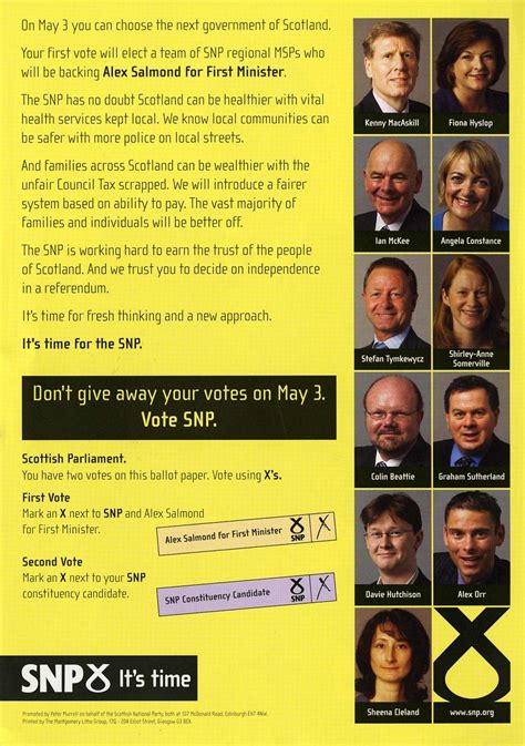 Voting begins in scottish parliament election. SNP Scottish Election Leaflet, 2007 | Accession Number: spa.… | Flickr