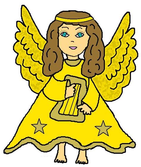 Angel Playing Harp Clipart Best