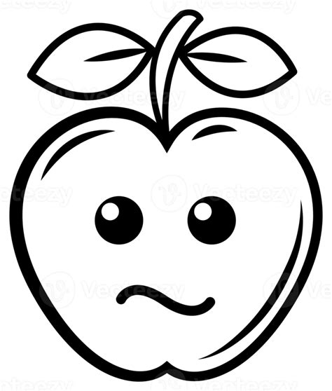 Apple Emoji Line Art Png With Transparent Background 12593781 Png