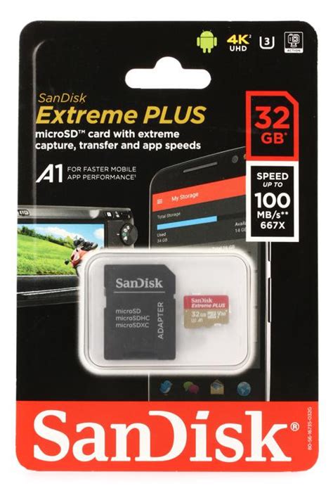 Sandisk Extreme Plus Microsdhc Card 32gb Class 10 U3 Uhs I