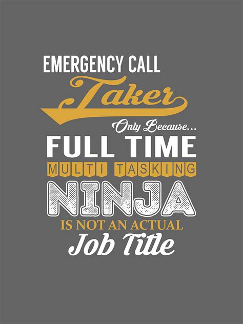 Emergency Call Taker Multitasking Digital Art By Job Shirts Fine Art