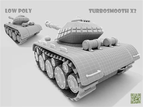 Tank Cartoon 3d Model Game Ready Max Obj 3ds Fbx
