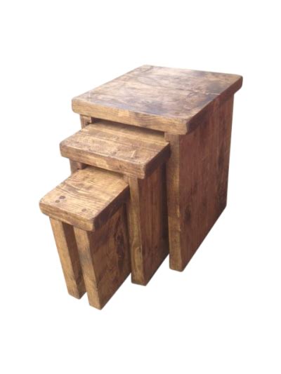 The Rustic Nest Of Tables ⋆ Ely Rustic Furniture | Rustic furniture, Rustic, Table