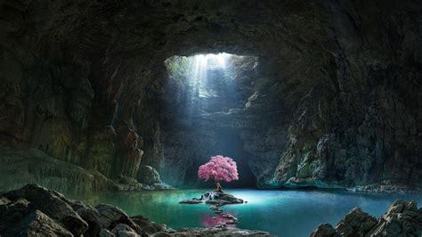 Beautiful Cave Lake Wallpapers Hd Desktop And Mobile Hot Sex Picture