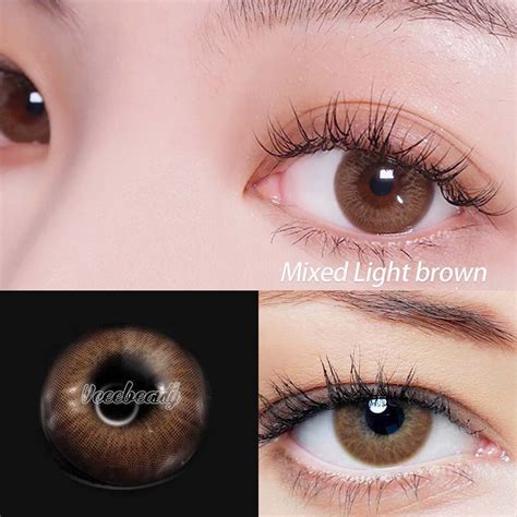 Vcee Mixed Light Brown Colored Contact Lenses | Contact lenses colored, Colored contacts ...