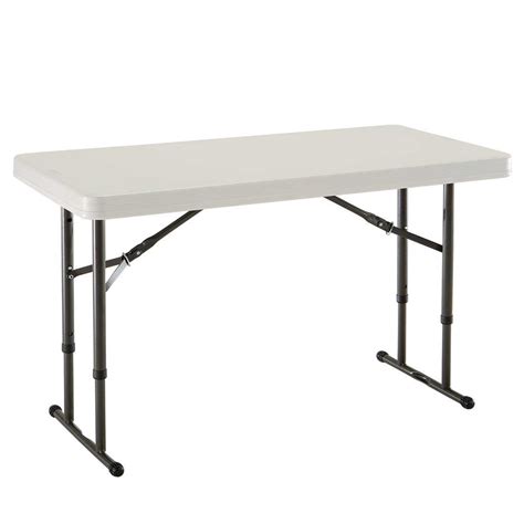 Lifetime 4 Adjustable Folding Table Almond 80161