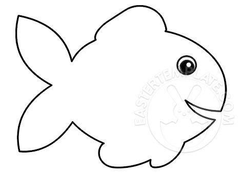 These fish templates can be used for various crafts work and for making fish shapes for your projects and creating colouring pages for your little ones. Simple Fish Template | Easter Template