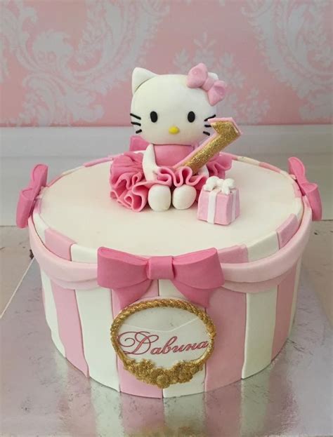 1st Birthday Girly Hello Kitty Cake 1st Birthday Ideas