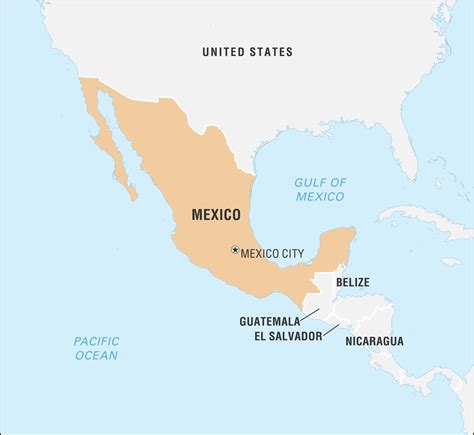 Mexico On World Map Surrounding Countries And Location On Americas Map