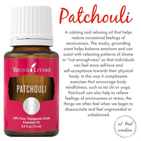 Patchouli Emotional Young Living Essential Oils Recipes Patchouli