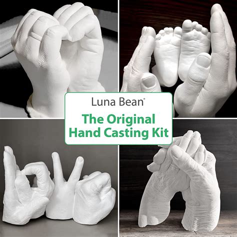 Luna Bean Keepsake Hands Casting Kit Diy Plaster Statue Casting Kit