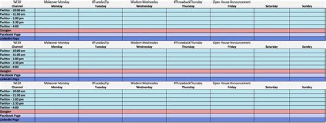 Social Media Content Planner Template Best Of 25 Of Monthly Battle Rh
