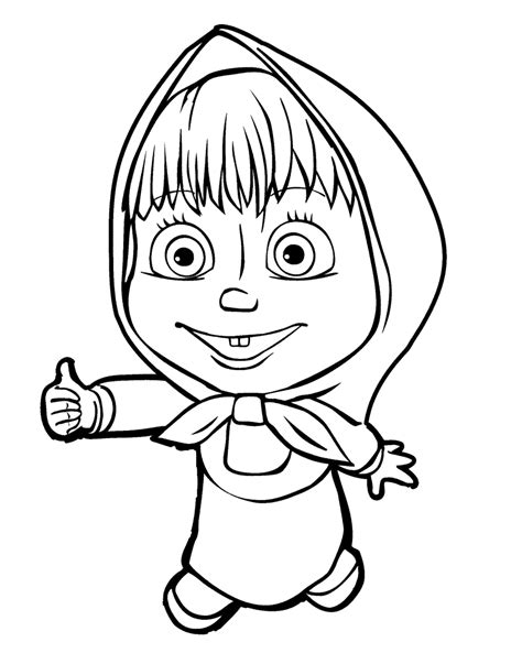 Masha And The Bear Cartoon Coloring Page Wallpaper Hd Proyek Untuk Porn Sex Picture