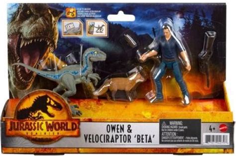 Jurassic World Dominion Owen And Velociraptor Beta Mattel