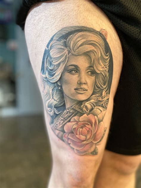 My Portrait Of Dolly Parton Finished Today Done By Phil Watkins At Marlow Ink Fairfax Va R