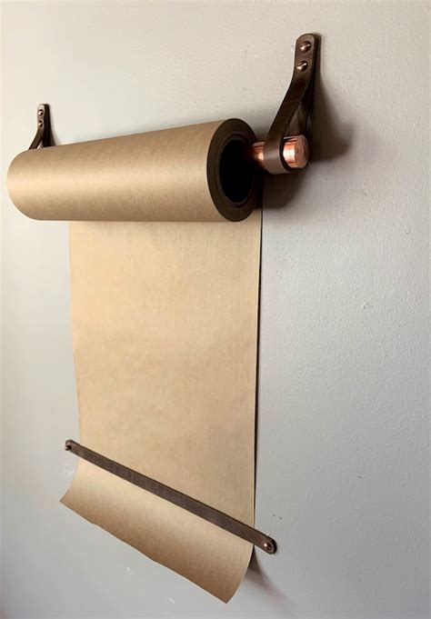 Farmhouse Style Butcher Paper Wall Mount And Roll Butcher Paper Holder