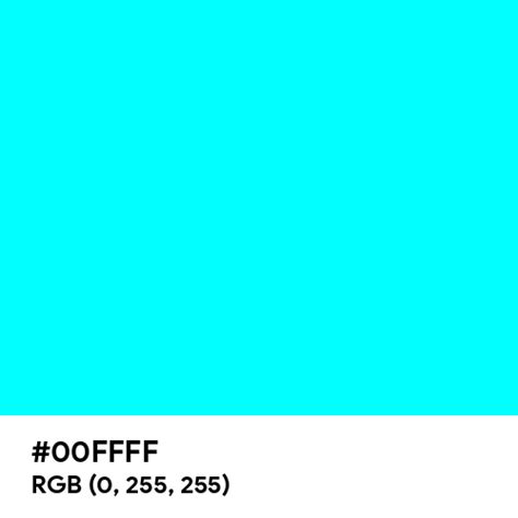 Cyan Color Hex Code Is 00ffff Aqua Color Palette Hex Color Codes