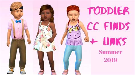 Toddler Cc Finds Links Sims 4 Lookbook Summer 2019 Youtube