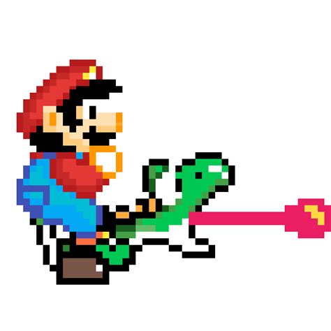 Yoshi Pixel Mario