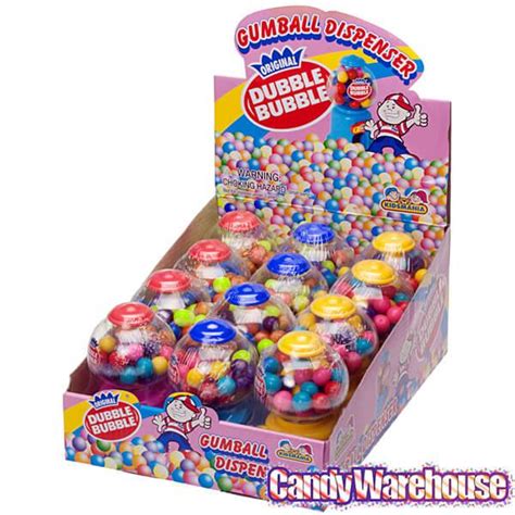 Dubble Bubble Gumball Machine Dispensers 12 Piece Box Candy Warehouse