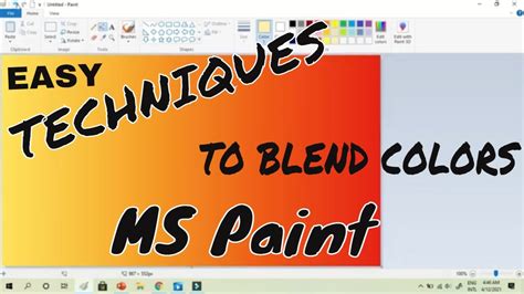 29 Seconds How To Blend Colors In Ms Paint Youtube