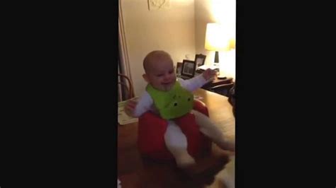 Cute Baby Laughing Hysterically With Dog Youtube