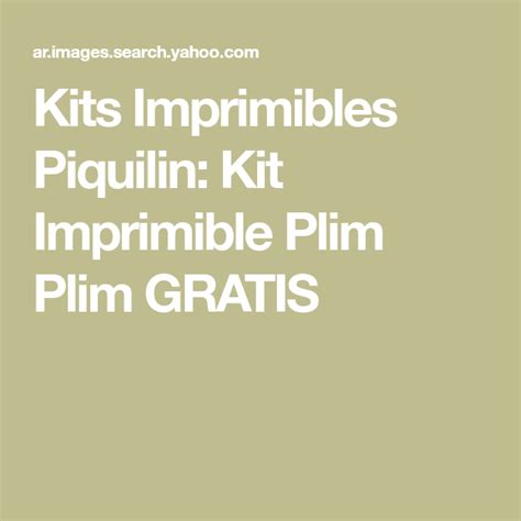 Kits Imprimibles Piquilin Kit Imprimible Plim Plim Gratis Gratis Hot Sex Picture