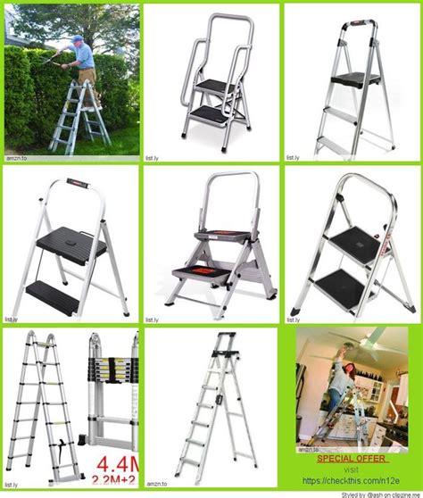 Lightweight Aluminium Fold Up Step Ladders With Rubberized Grips A