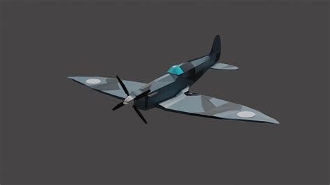 Cartoon Spitfire 3d Model Cgtrader