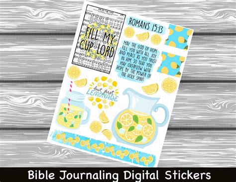Fill My Cup Lord Hymn Sticker Series Bible Journaling Etsy