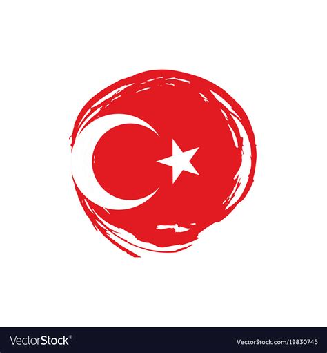 Turkey Flag Royalty Free Vector Image Vectorstock