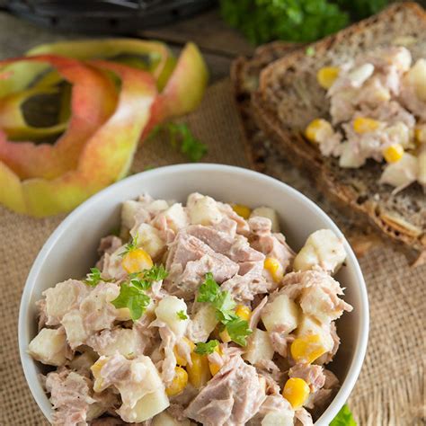 Recette Salade froide complète de thon maïs et pomme facile rapide